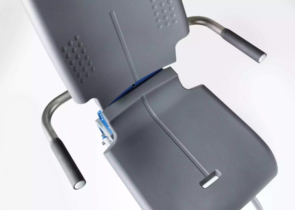 Kolečkový schodolez, zvláštní pomůcka, přeprava imobilních osob, jako invalidní vozík, bezbariérový