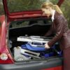 Kolečkový schodolez, zvláštní pomůcka, přeprava imobilních osob, jako invalidní vozík, bezbariérový