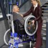 Kolečkový schodolez, zvláštní pomůcka, přeprava imobilních osob, jako invalidní vozík, bezbariérový